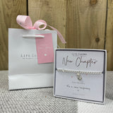 Life Charm Bracelet - ‘New Chapter’ in it's gift box (included) with matching Life charm gift bag (sold separately for £2)