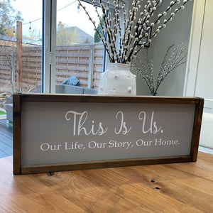 Made in the UK by Giggle Gift Co Rectangular L63.5cm Framed quotable Plaque; "WELCOME-ish. Depends on who you are and if you brought wine.