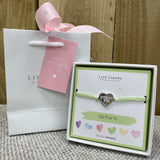 Life Charms Bracelet -Sweethearts Bracelet Collection; CARD MESSAGE - GO FOR IT INSCRIBED IN HEART - DREAM BIG