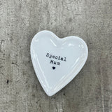 Small Ceramic Heart Trinket Dish - 'Special Mum'