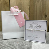 Life Charm Bracelet - ‘My World’ in it's gift box (included) with matching Life Charm Gift Bag (sold separately for £2)