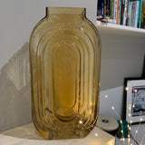 Amber Glass Vases - 2 sizes