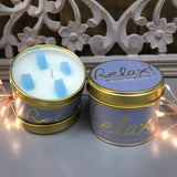 Lily Flame Scented Tin Candle - Relax