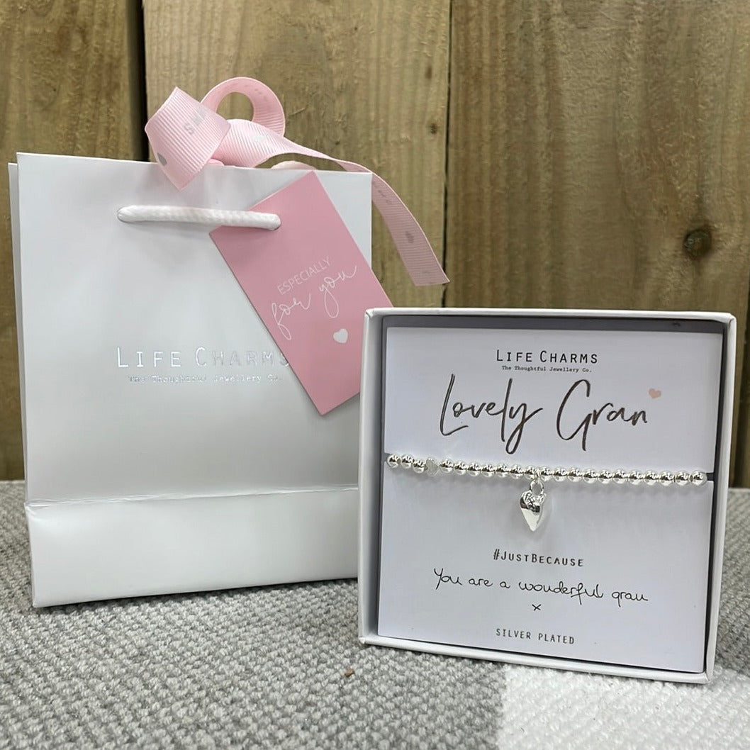 Life Charms Bracciale Sposa In Argento Con Perla D'Acqua Dolce E Cuore - Regalo Eleganza, Confezione Lusso