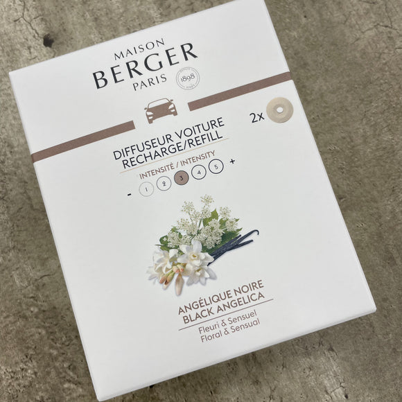 Maison Berger - Car Diffuser Set of 2 Refills  Fragrance - Black Angelica 