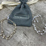 Eliza Gracious quality affordable design led branded costume jewellery Twin Strand Snake Chain Mini Star Bracelet EB0532