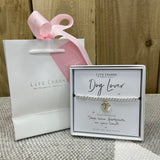 Dog Lover bracelet in it's Life Charm Gift Box (included) with matching Life Charm Gift Bag(sold separately for £2)