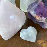 Crystal Selenite Heart Stone  4x4.5cm