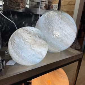Glass Sphere Hand Blown Lamp Sand & Sea - 2 sizes