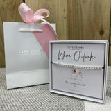 Life Charm Bracelet - ‘Wine O'Clock' in it's gift box (included) with matching Life charms gift bag (sold separately for £2)
