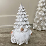 Wikholmform - Unique design & products from Scandinavia Polyresin White Gnome with a Fir Tree H18cm