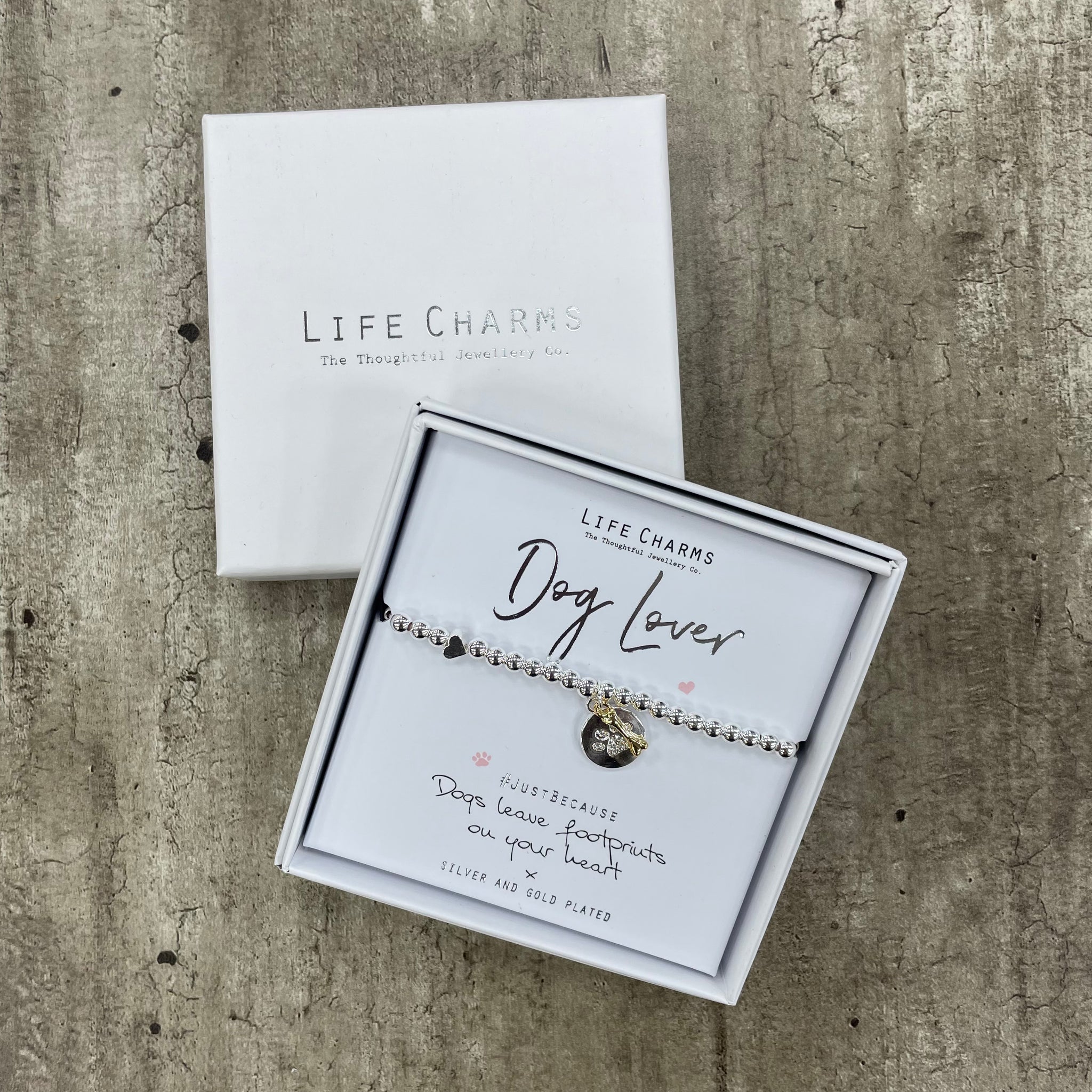 Life Charms Braccialetto Dog Mum, Argento