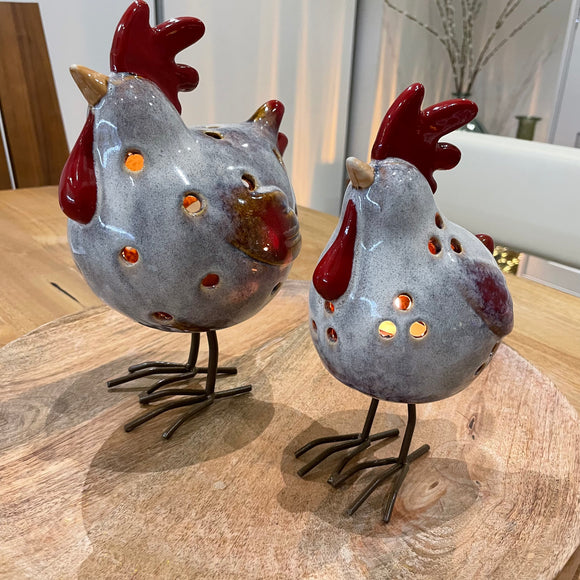 Ceramic Chicken T-light Holders