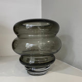 Wikholm Smoked Grey Circle Glass Vase - Mini & Small