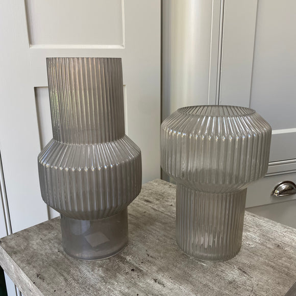 Leila Warm Grey Glass Vases - 2 styles