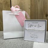Life Charm Bracelet - ‘Sister-in-Law’ in it's gift box (included) with matching  Life charms gift bag (sold separately for £2)
