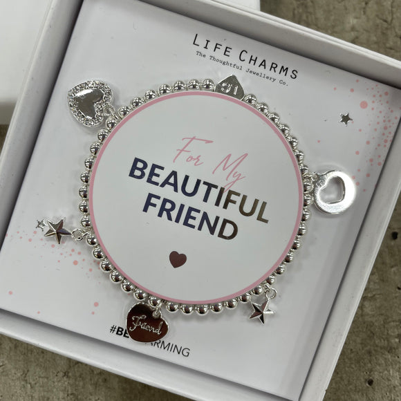 Life Charm Multi Charm Bracelet - 'Beautiful Friend'