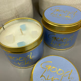 Lily Flame scented tin candle Good Luck! thinking of you