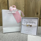 Congratulations Life Charms Bracelet in it's gift box (included)  with matching Life Charm GIft Bag(sold separately for £2)