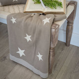 Retreat - Reversible Taupe Star Knit Cushion