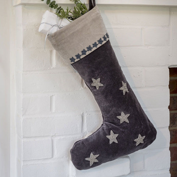 Retreat - Velvet Beaded Midnight Stocking